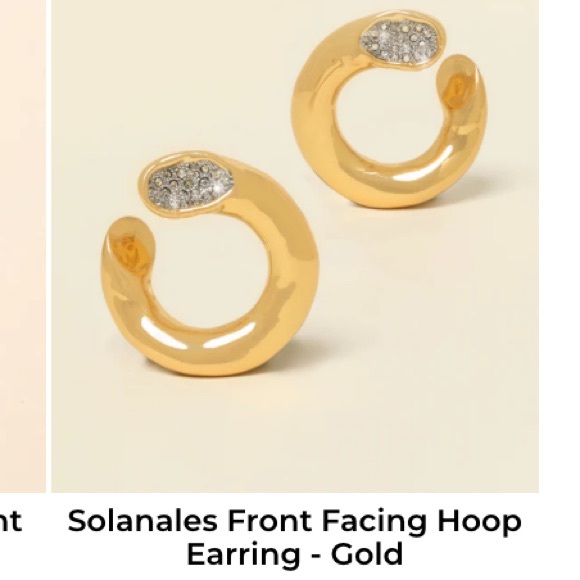 ALEXIS BITTAR • Solanales Crystal Gold Front-FacingHoop Earrings